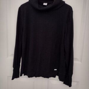 Amazon Essentials Women’s Studio Terry Funnel Neck Sweatshirt Black Size L